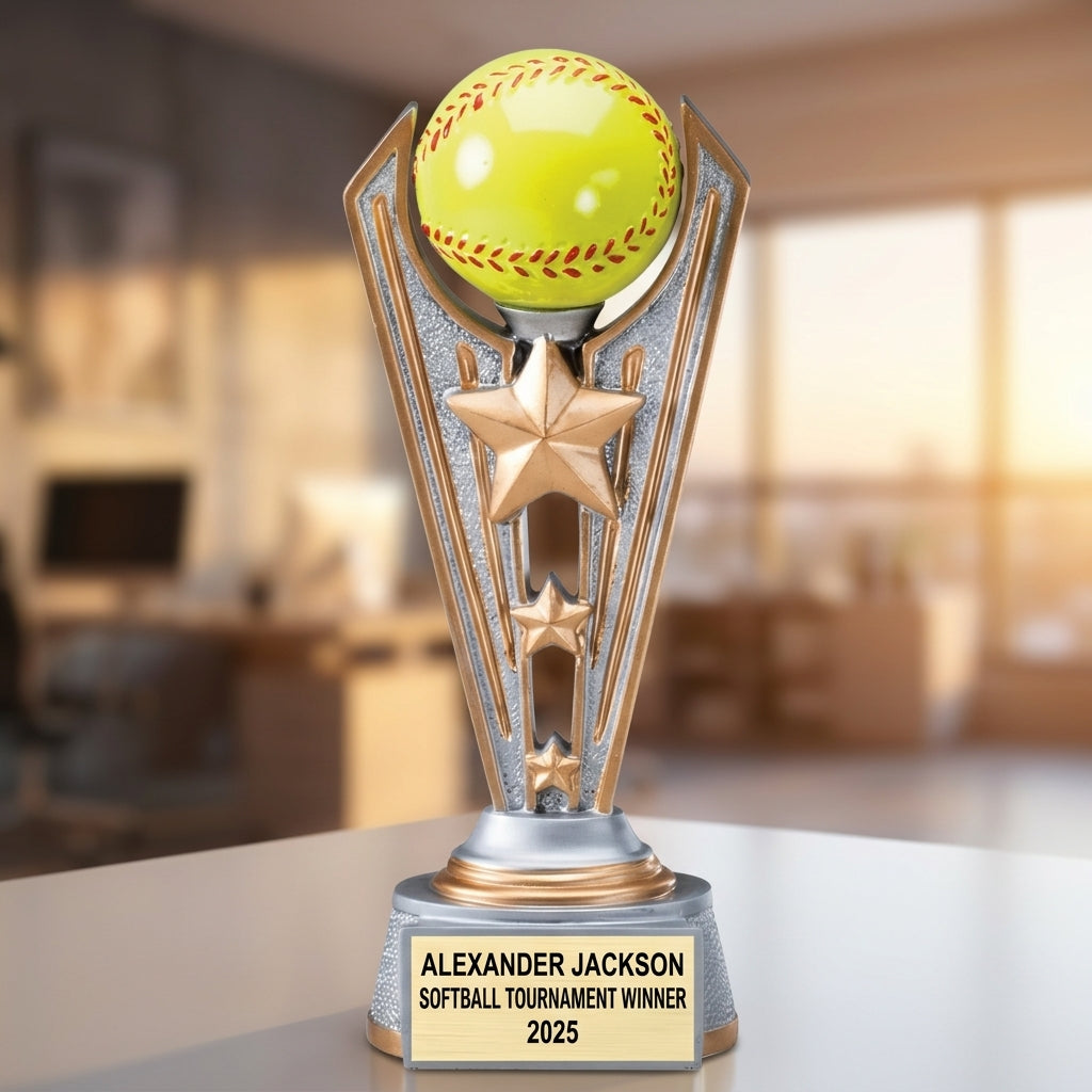 Softball Award Trophy | Personalized Gift | Custom Engraved | All-Star MVP | End of Season | Team Award | Softball Gifts - View 5