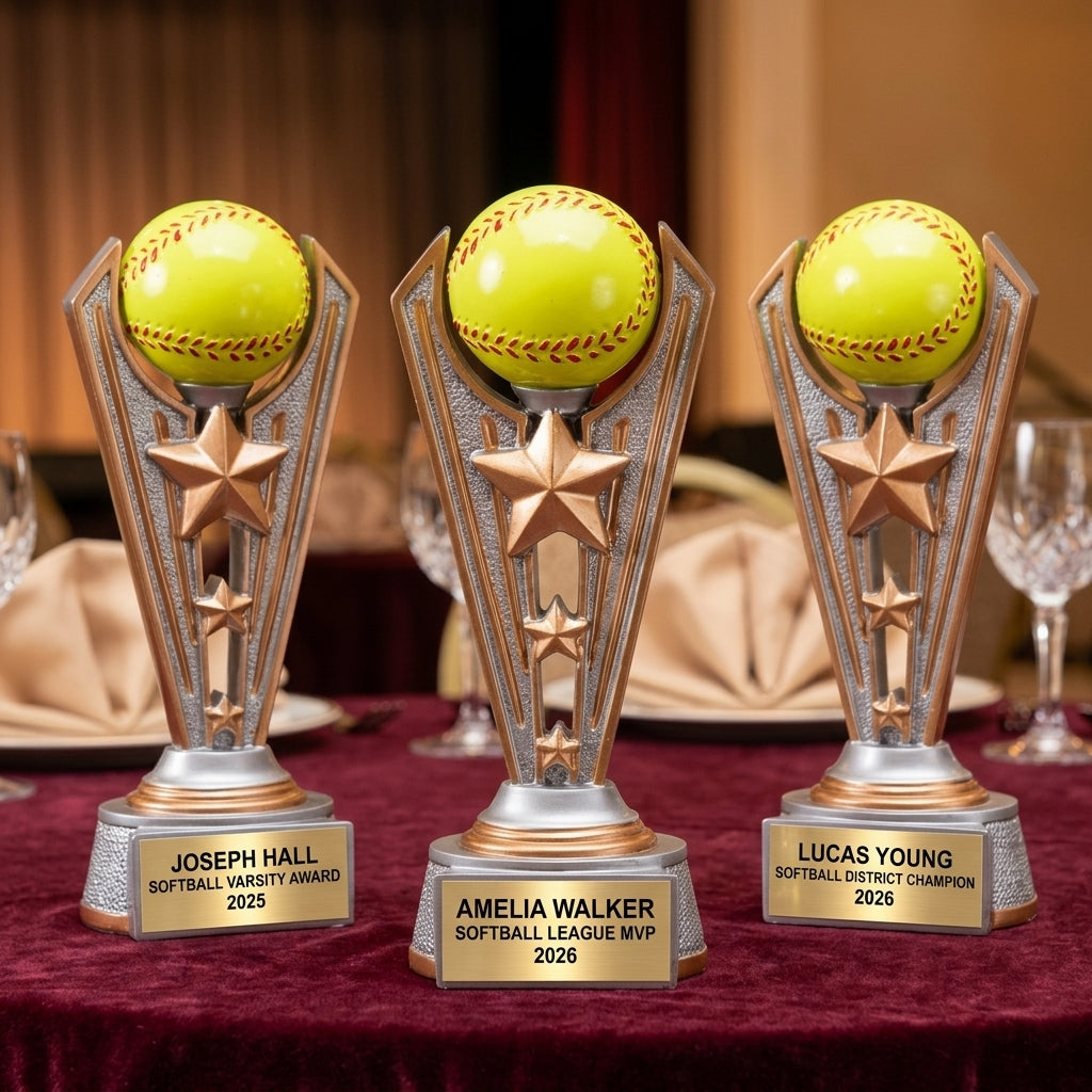 Softball Award Trophy | Personalized Gift | Custom Engraved | All-Star MVP | End of Season | Team Award | Softball Gifts - View 6