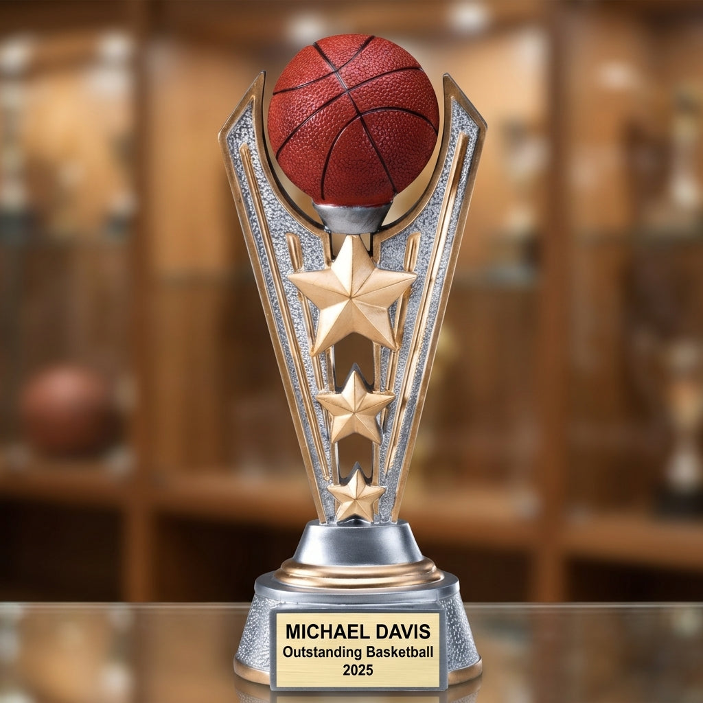 Basketball Trophy Award | Personalized | Custom Engraved | Basketball Award | Sports Trophy | Basketball Gift | Team Award - View 1