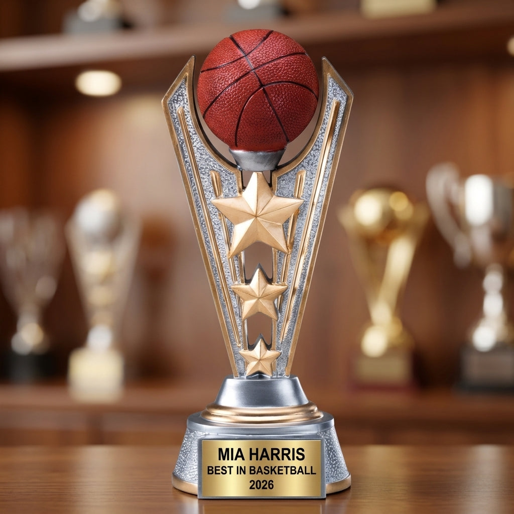 Basketball Trophy Award | Personalized | Custom Engraved | Basketball Award | Sports Trophy | Basketball Gift | Team Award - View 4