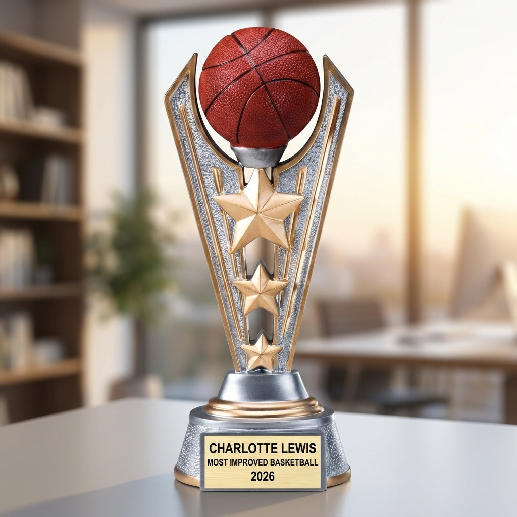 Basketball Trophy Award | Personalized | Custom Engraved | Basketball Award | Sports Trophy | Basketball Gift | Team Award - View 5