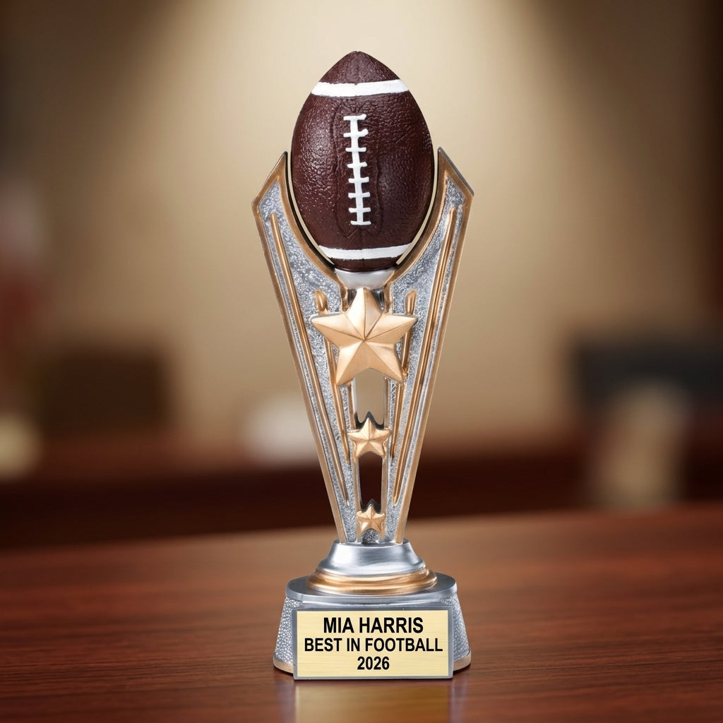 Football Award Trophy | Personalized | Custom Engraved | Football Trophy | All Star Award | Football Gift | Team Award - View 2