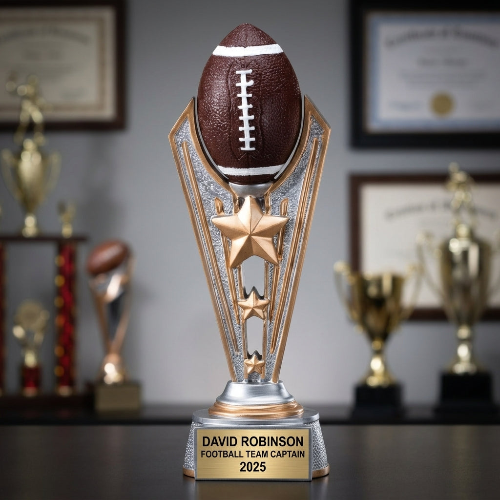 Football Award Trophy | Personalized | Custom Engraved | Football Trophy | All Star Award | Football Gift | Team Award - View 3