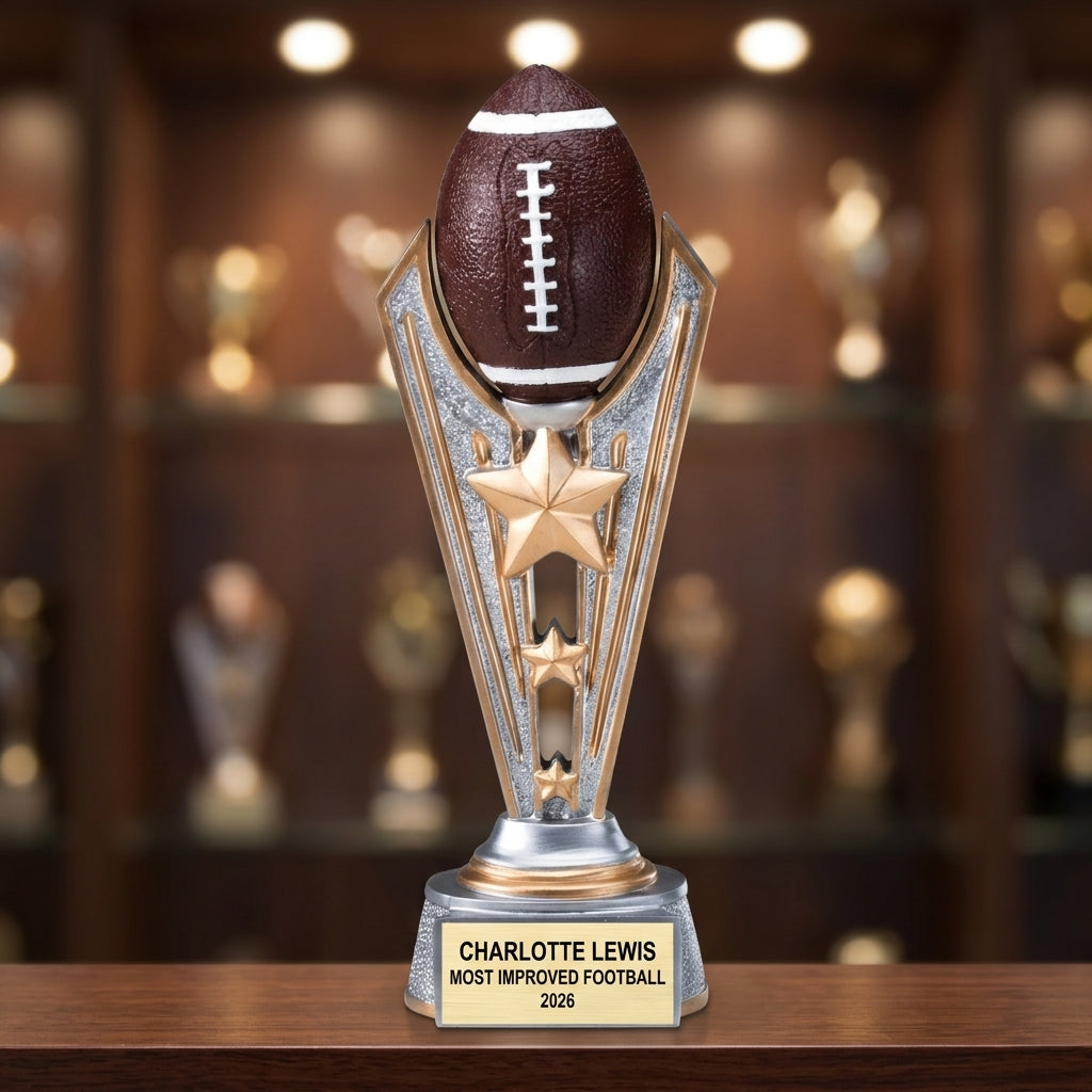 Football Award Trophy | Personalized | Custom Engraved | Football Trophy | All Star Award | Football Gift | Team Award - View 4