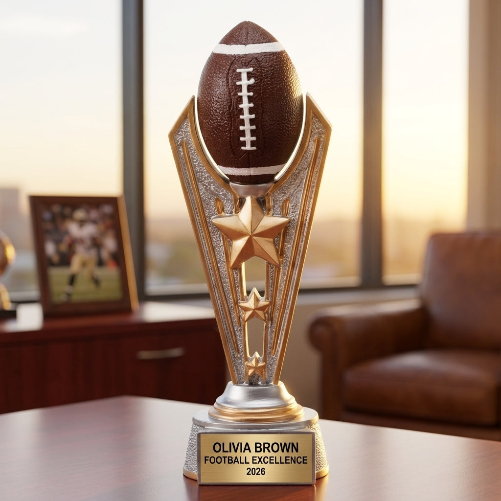 Football Award Trophy | Personalized | Custom Engraved | Football Trophy | All Star Award | Football Gift | Team Award - View 5