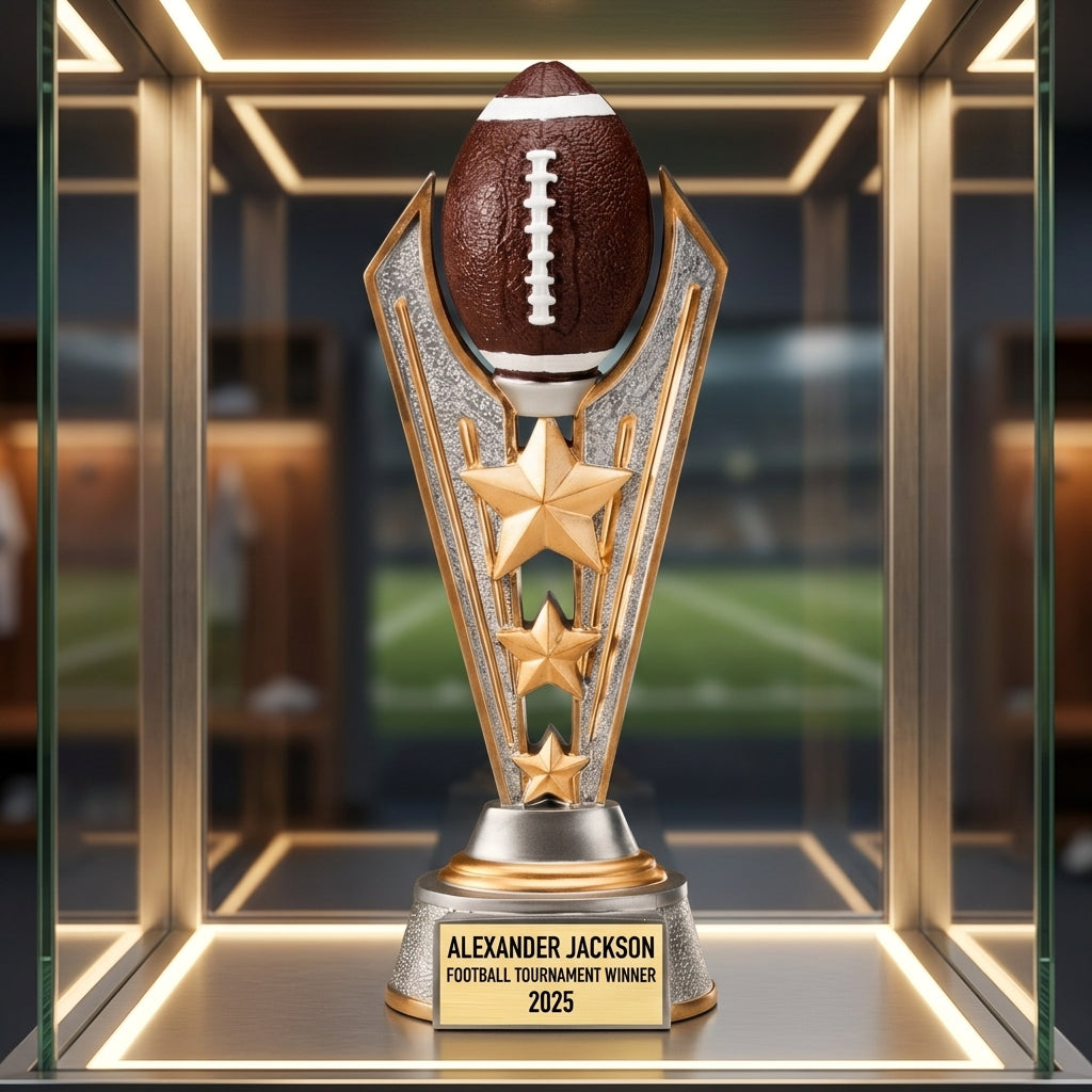 Football Trophy Award | Personalized | Custom Engraved | All Star Football Award | Football Gift | Team Award | Football Trophy - View 1