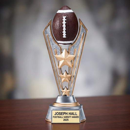 Football Trophy Award | Personalized | Custom Engraved | All Star Football Award | Football Gift | Team Award | Football Trophy - View 2