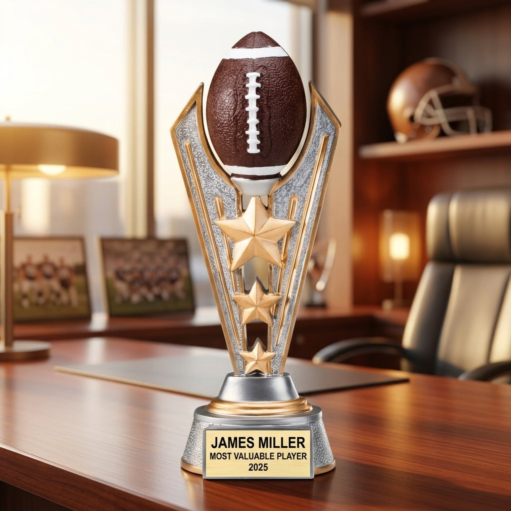 Football Trophy Award | Personalized | Custom Engraved | All Star Football Award | Football Gift | Team Award | Football Trophy - View 5