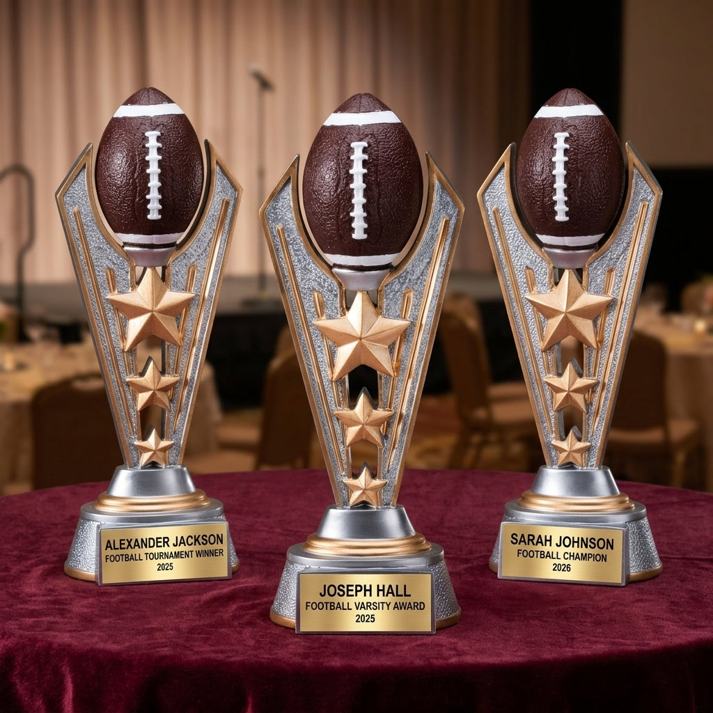 Football Trophy Award | Personalized | Custom Engraved | All Star Football Award | Football Gift | Team Award | Football Trophy - View 6