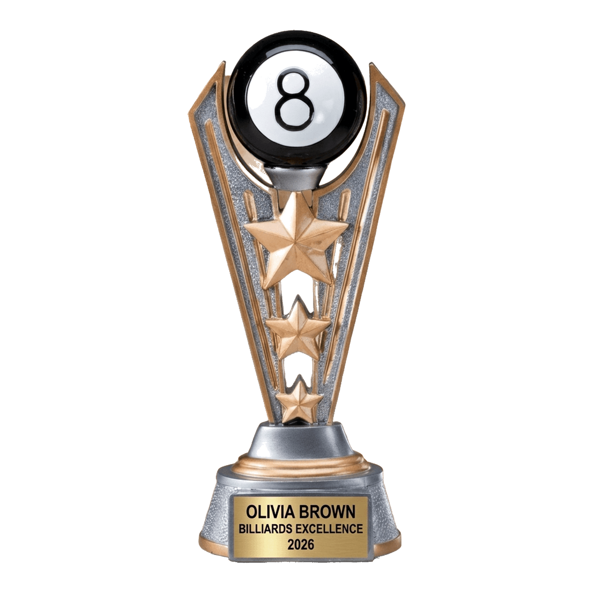 Billiards Trophy Award | Personalized 8-Ball | Custom Engraved Pool Award | Billiards Gift | Pool Tournament Trophy
