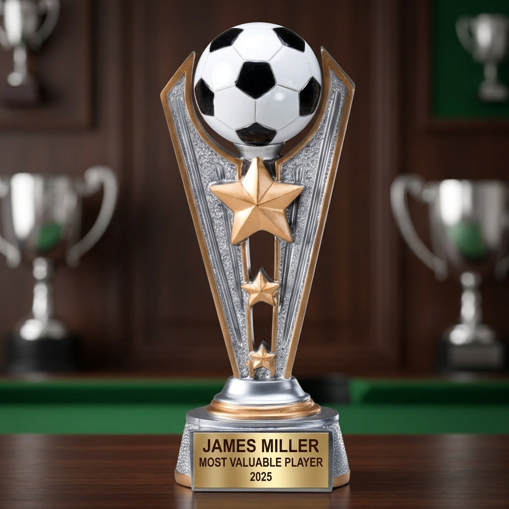Soccer Award Trophy | Personalized | Custom Engraved | Soccer Gift | MVP | Team Award | Soccer Trophy - View 3