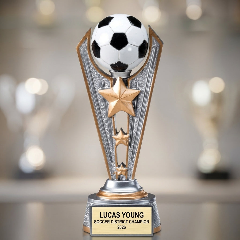 Soccer Award Trophy | Personalized | Custom Engraved | Soccer Gift | MVP | Team Award | Soccer Trophy - View 4