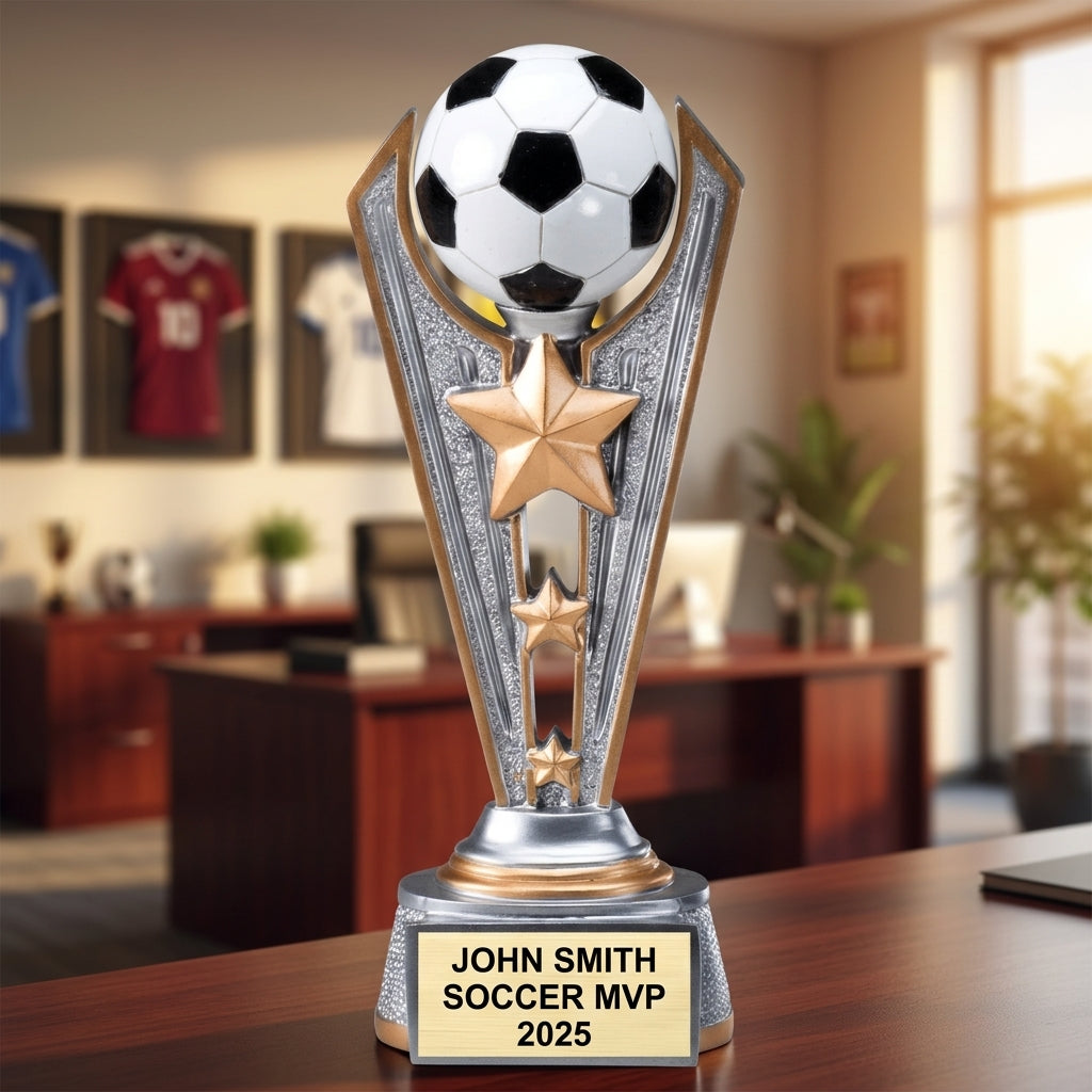 Soccer Award Trophy | Personalized | Custom Engraved | Soccer Gift | MVP | Team Award | Soccer Trophy - View 5