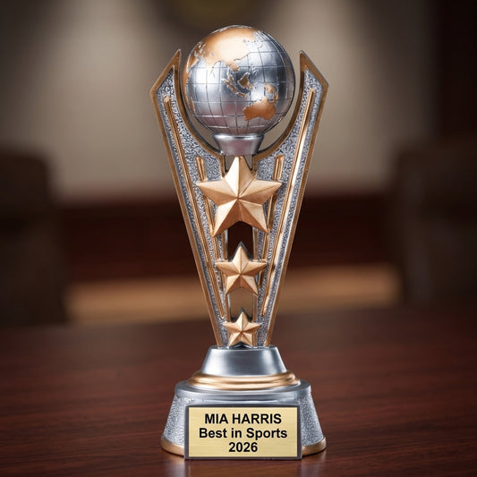 Sports Award Trophy | Personalized | Custom Engraved | Achievement Award | All Star Trophy | Team Award | Sports Gift - View 2