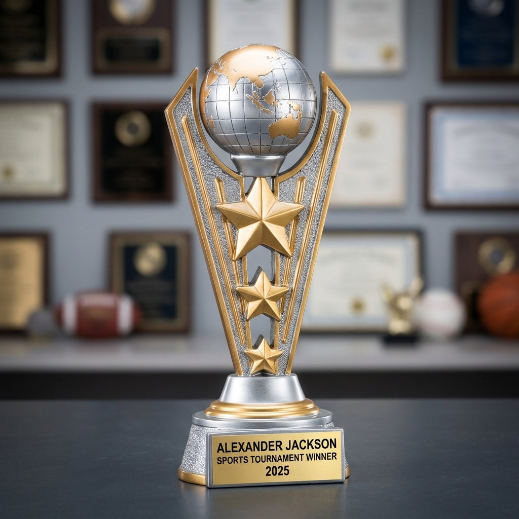 Sports Award Trophy | Personalized | Custom Engraved | Achievement Award | All Star Trophy | Team Award | Sports Gift - View 3