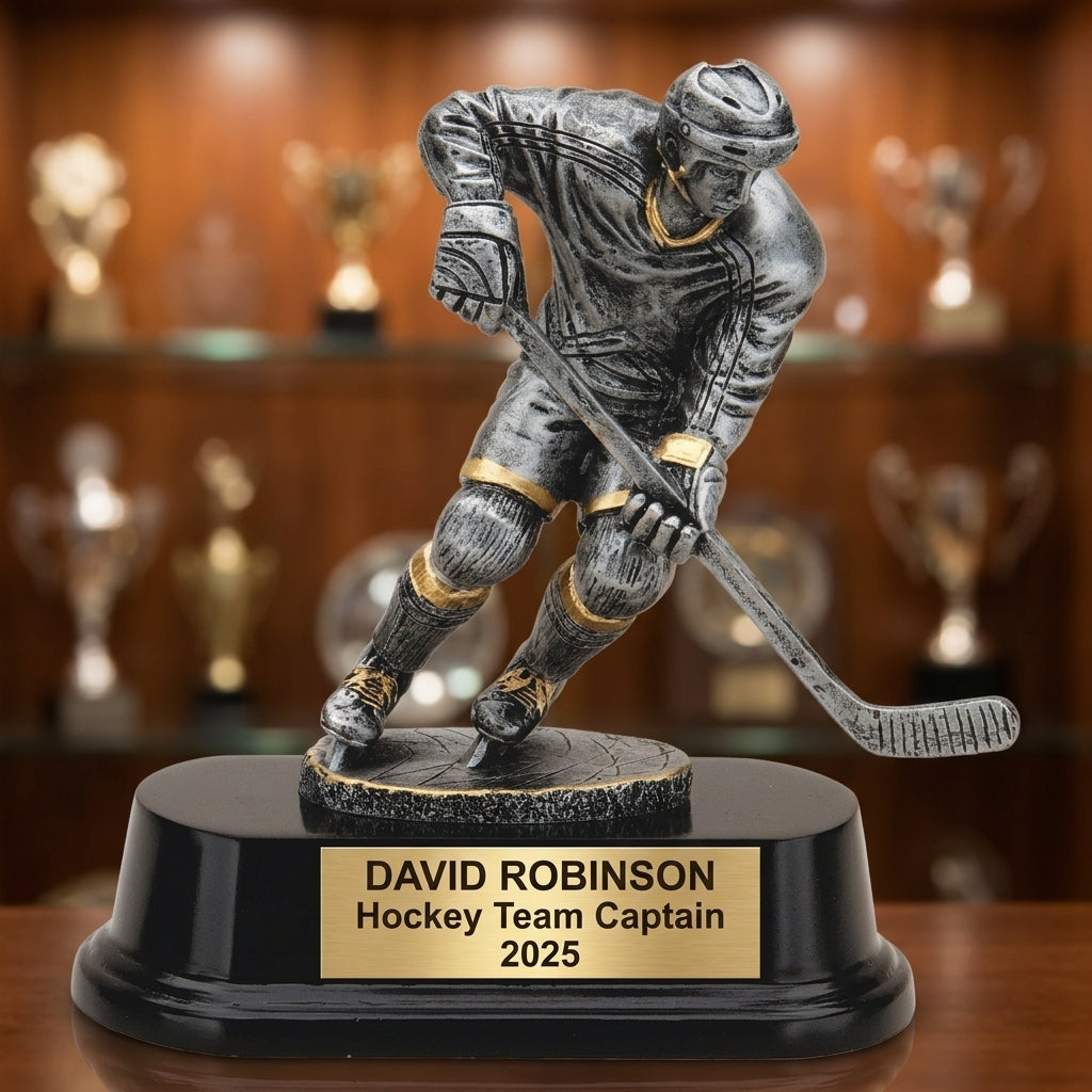 Personalized | Ice Hockey Award | Custom Engraved | Hockey Trophy | Personalized Award | Engraved Trophy | Team Captain | MVP Award - View 1