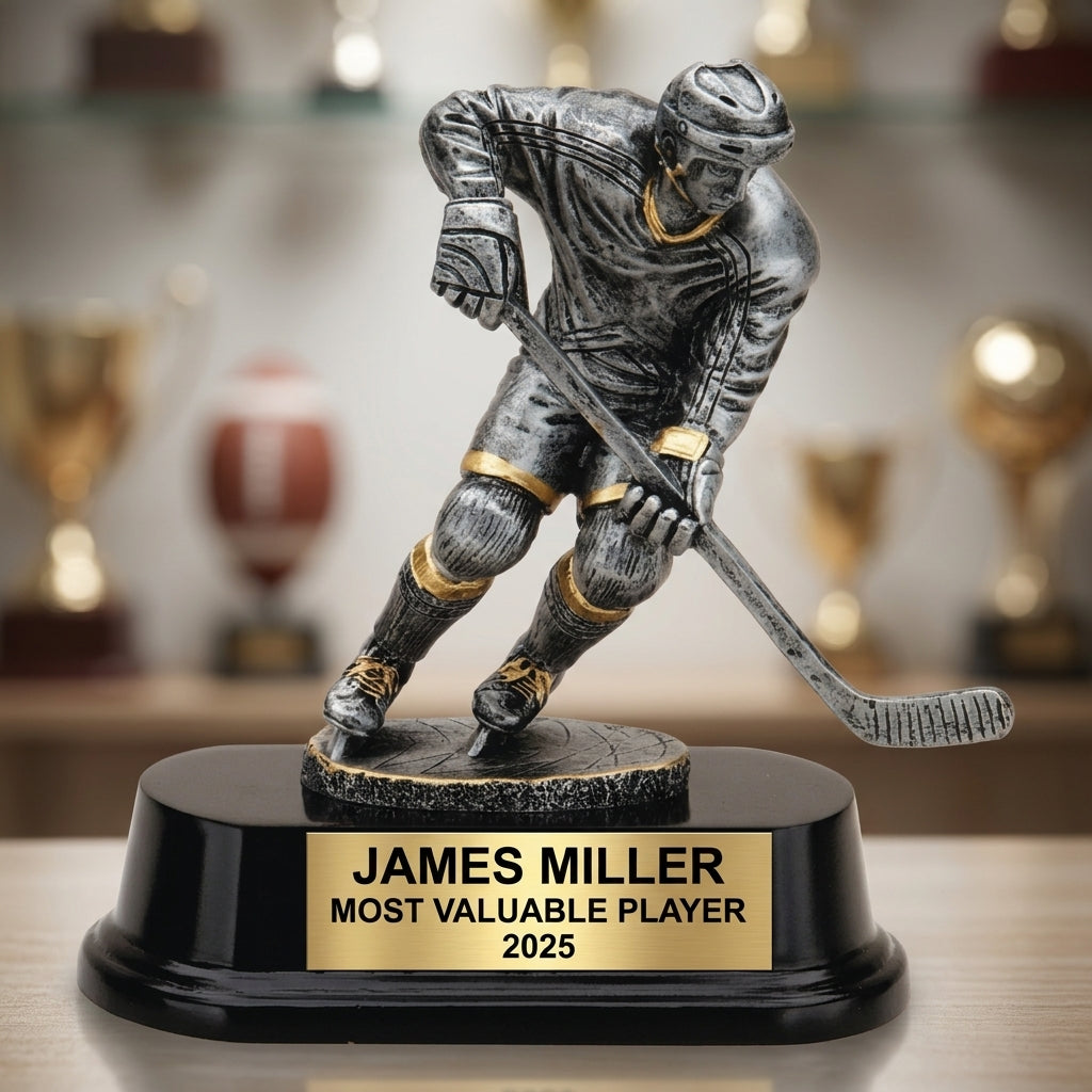 Personalized | Ice Hockey Award | Custom Engraved | Hockey Trophy | Personalized Award | Engraved Trophy | Team Captain | MVP Award - View 4