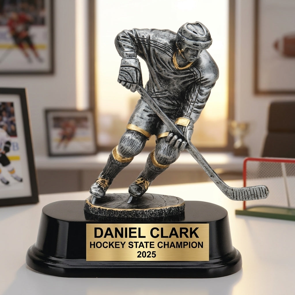 Personalized | Ice Hockey Award | Custom Engraved | Hockey Trophy | Personalized Award | Engraved Trophy | Team Captain | MVP Award - View 5