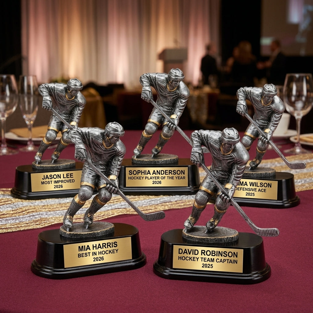 Personalized | Ice Hockey Award | Custom Engraved | Hockey Trophy | Personalized Award | Engraved Trophy | Team Captain | MVP Award - View 6
