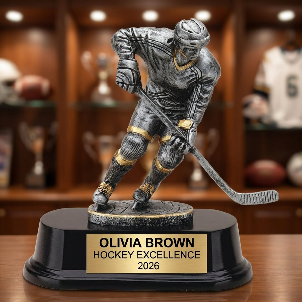 Personalized | Ice Hockey Award | Custom Engraved | Hockey Trophy | Engraved | Player Award | Custom | Youth Team | MVP | Coach Gift - View 1