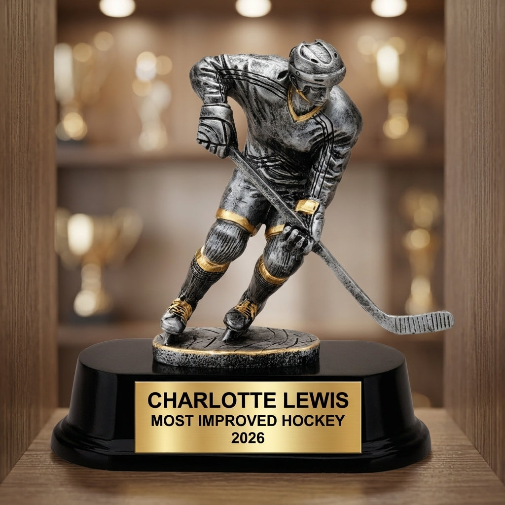 Personalized | Ice Hockey Award | Custom Engraved | Hockey Trophy | Engraved | Player Award | Custom | Youth Team | MVP | Coach Gift - View 4