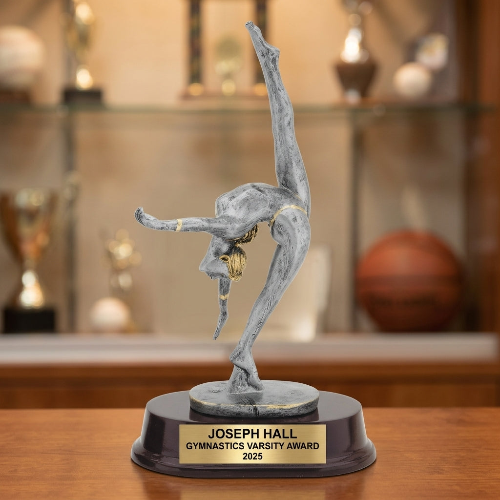 Gymnastics Award Trophy | Personalized | Custom Engraved | Gymnastics Gift | Gymnastics Team Award | Gymnast Recognition - View 1