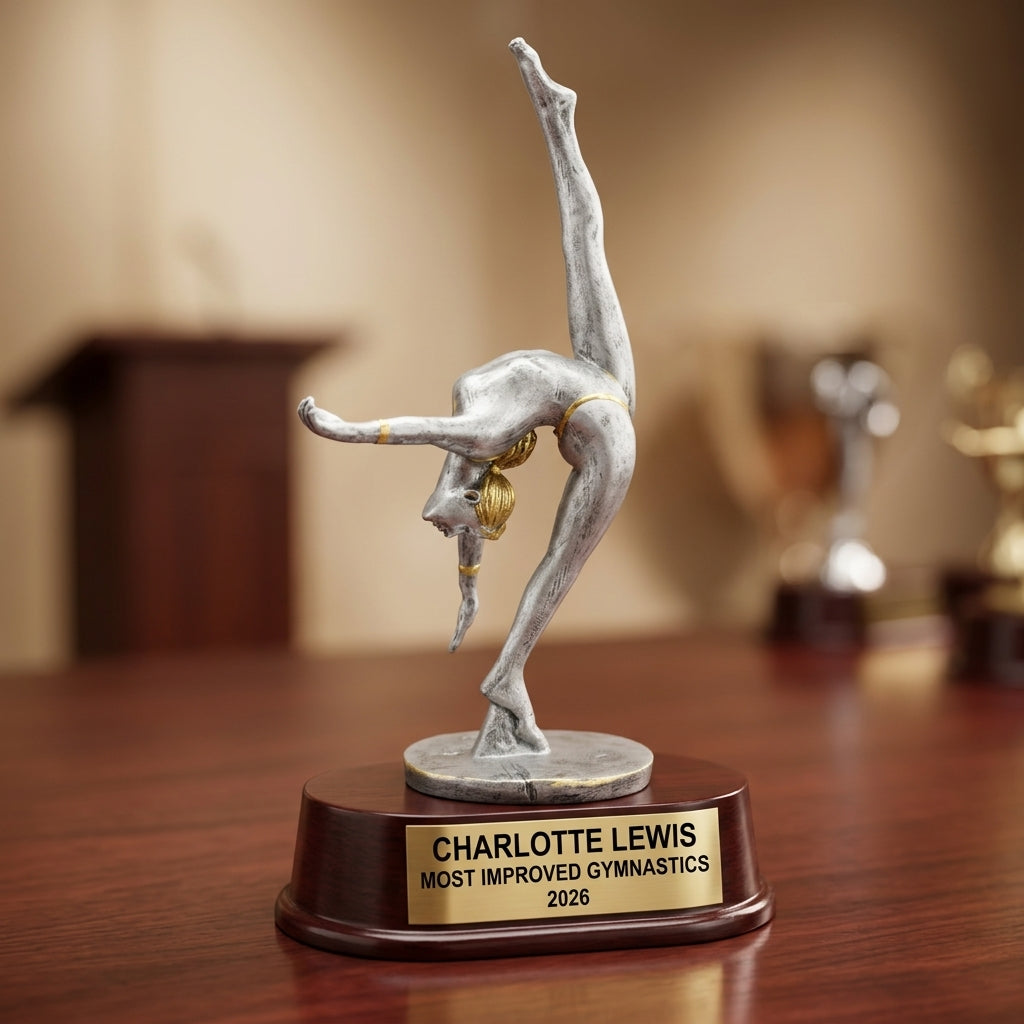 Gymnastics Award Trophy | Personalized | Custom Engraved | Gymnastics Gift | Gymnastics Team Award | Gymnast Recognition - View 2