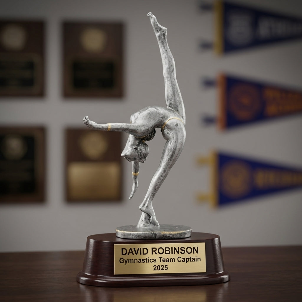 Gymnastics Award Trophy | Personalized | Custom Engraved | Gymnastics Gift | Gymnastics Team Award | Gymnast Recognition - View 3