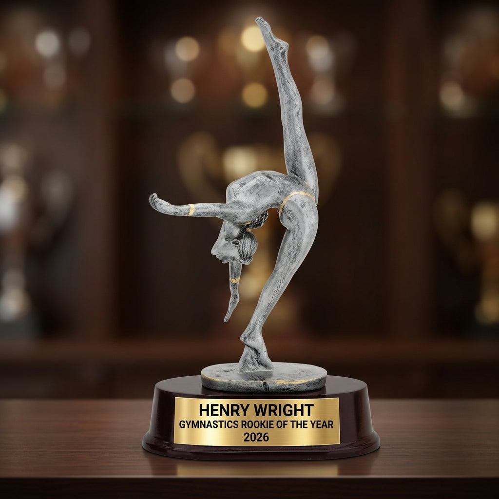 Gymnastics Award Trophy | Personalized | Custom Engraved | Gymnastics Gift | Gymnastics Team Award | Gymnast Recognition - View 4