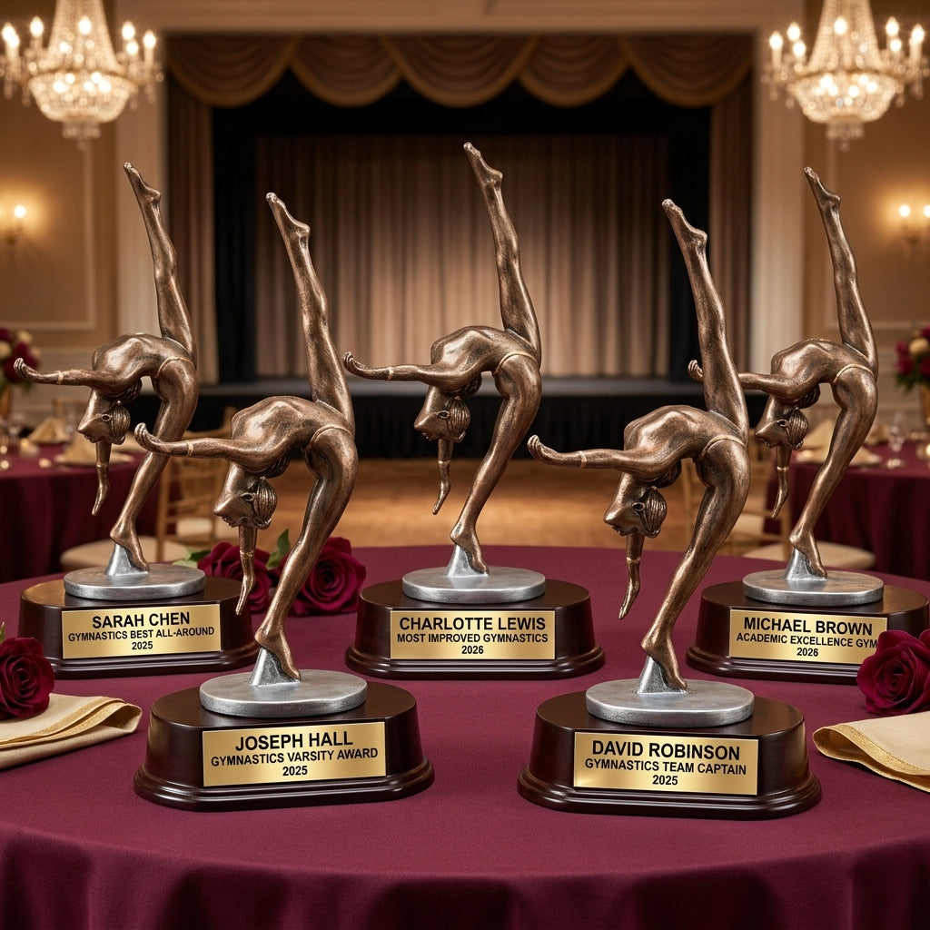 Gymnastics Award Trophy | Personalized | Custom Engraved | Gymnastics Gift | Gymnastics Team Award | Gymnast Recognition - View 6