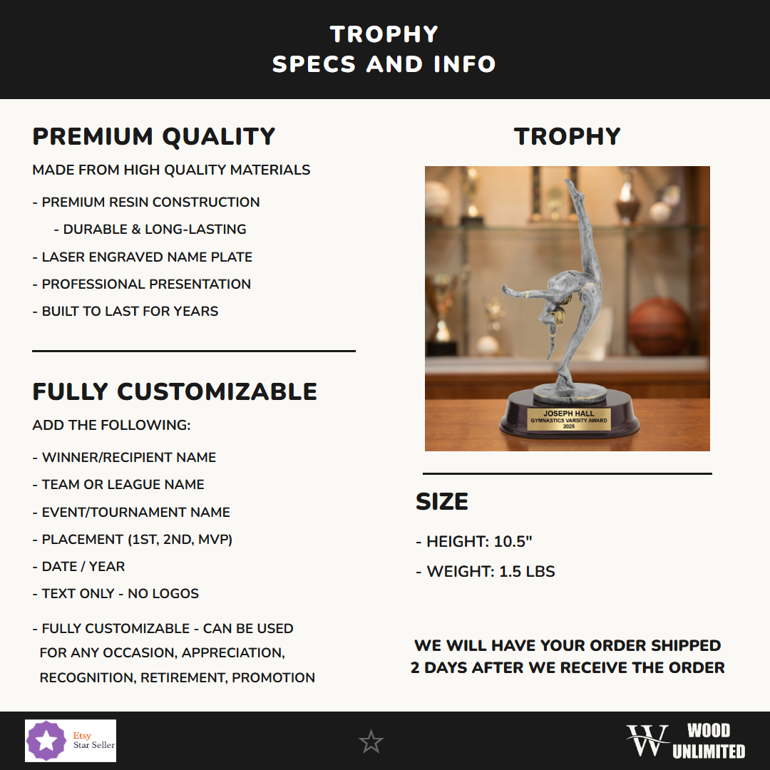 Gymnastics Award Trophy 2"
