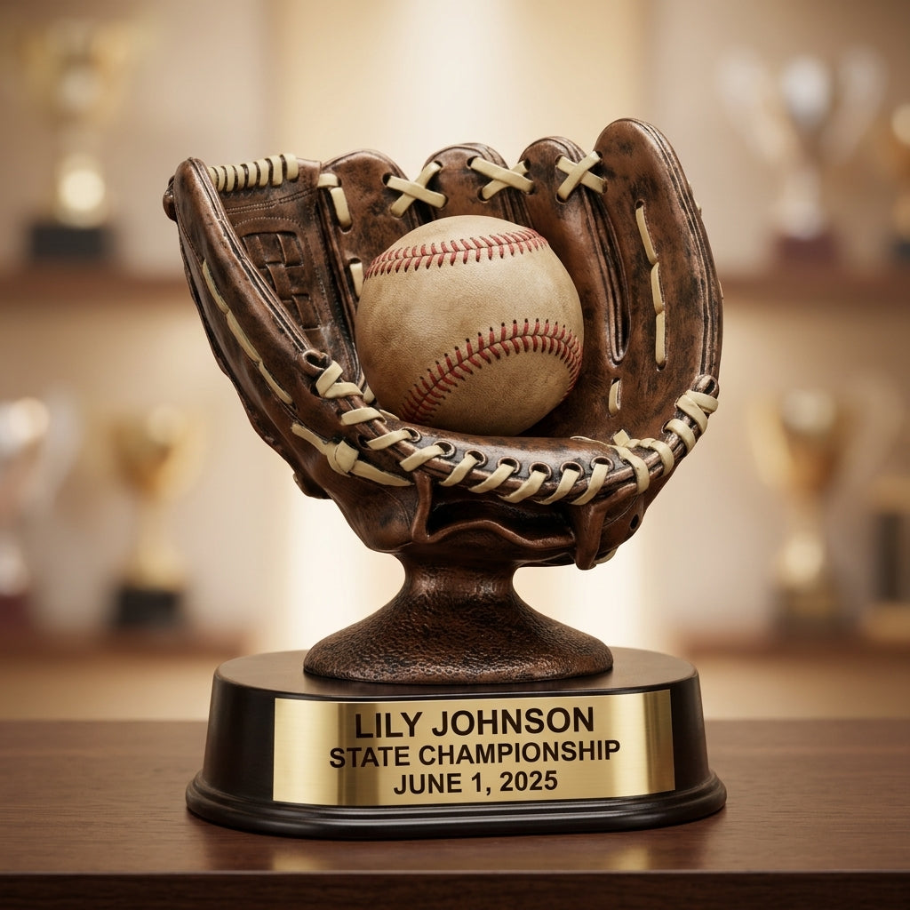 Baseball Ball Display | Softball Award | Personalized | Custom Engraved | Game Ball Holder | Homerun Ball Trophy - View 4