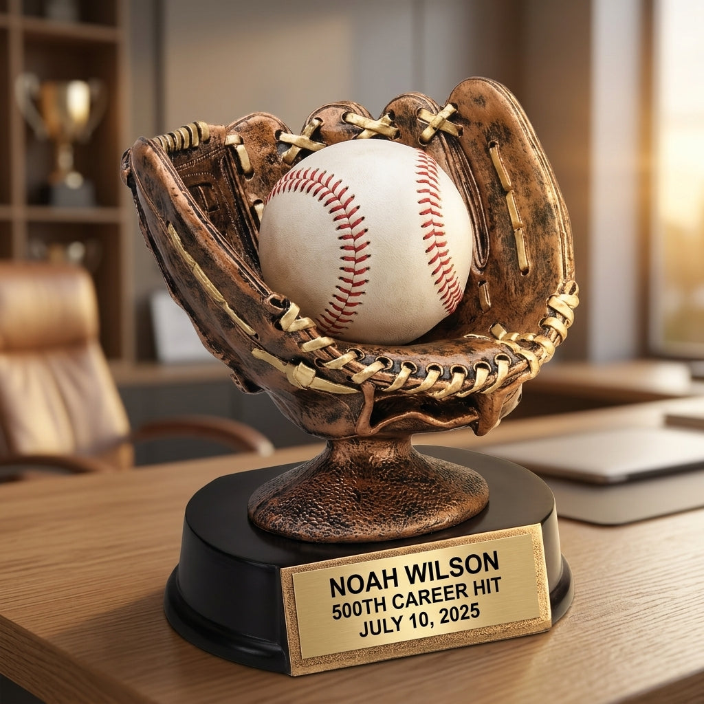 Baseball Ball Display | Softball Award | Personalized | Custom Engraved | Game Ball Holder | Homerun Ball Trophy - View 5