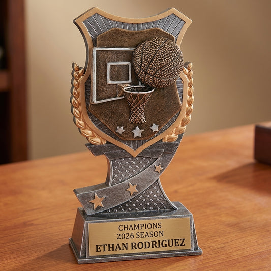 Personalized Basketball Trophy 6" - Custom Engraved SA for Team, Coach & MVP - View 2