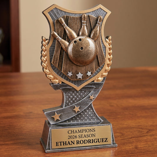 Personalized Bowling Trophy 6" - Custom Engraved SA for Team, Coach & MVP - View 2