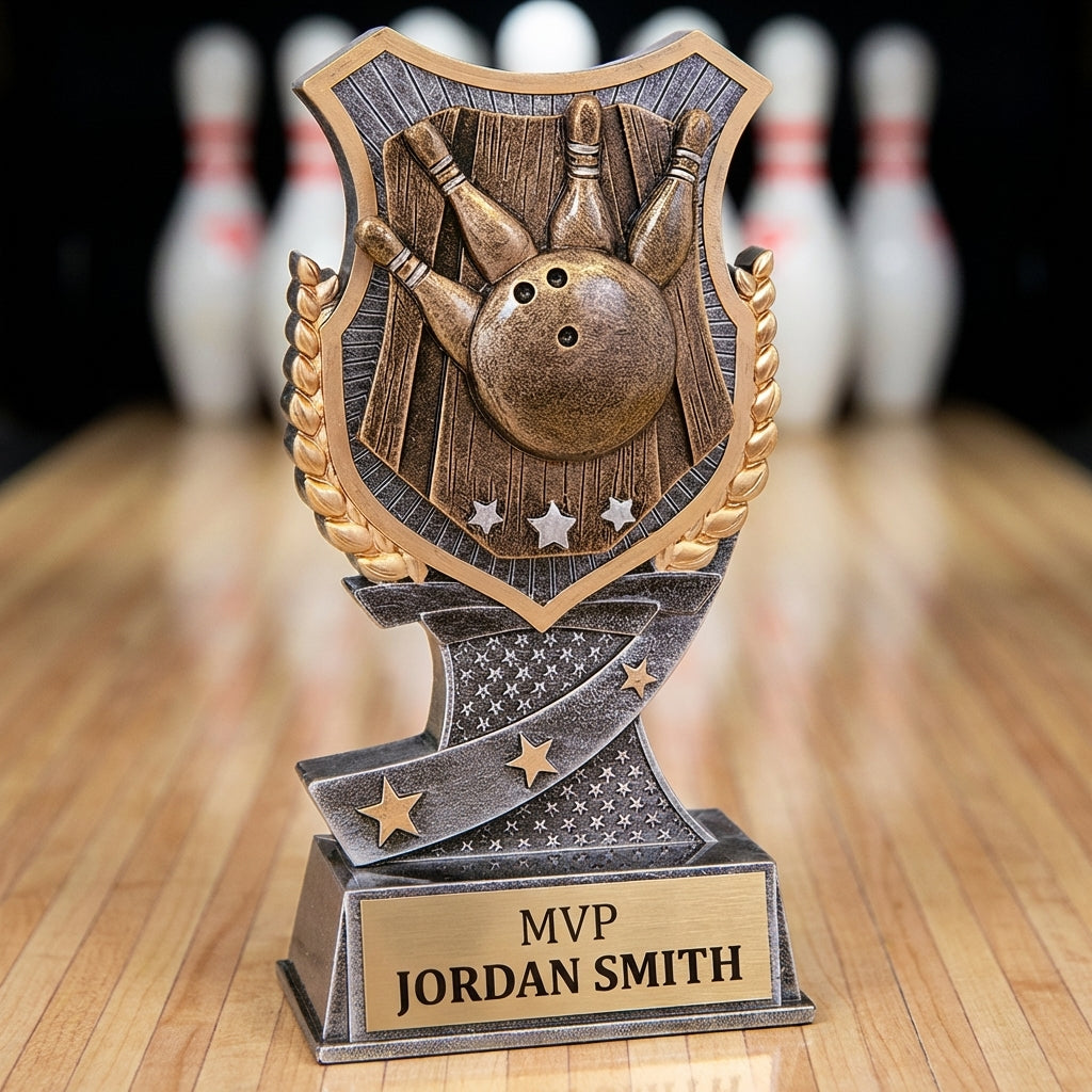 Personalized Bowling Trophy 6" - Custom Engraved SA for Team, Coach & MVP - View 3