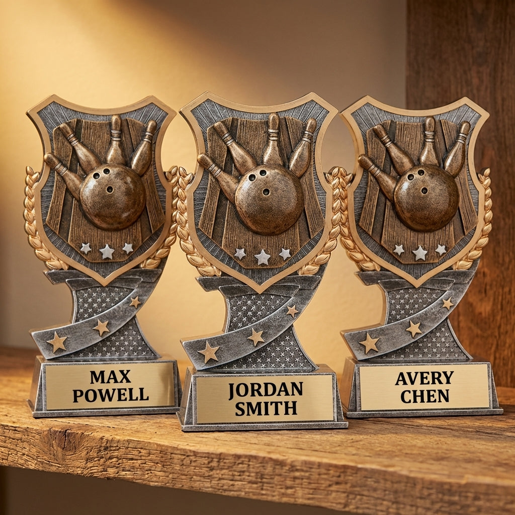 Personalized Bowling Trophy 6" - Custom Engraved SA for Team, Coach & MVP - View 4