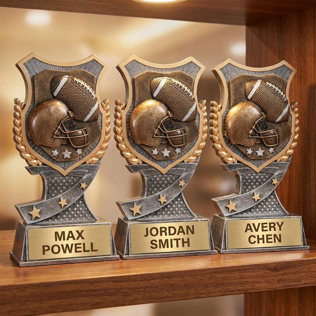 Personalized Football Trophy 6" - Custom Engraved SA for Team, Coach & MVP - View 4