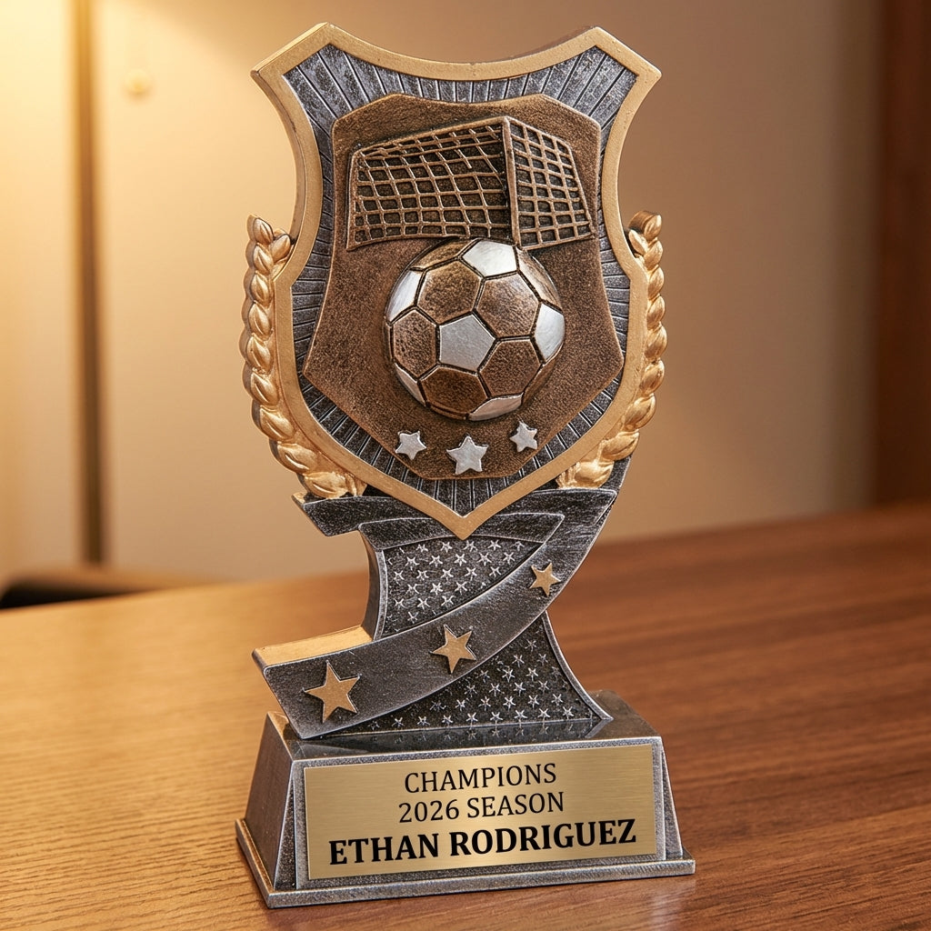 Personalized Soccer Trophy 6" - Custom Engraved SA for Team, Coach & MVP - View 2
