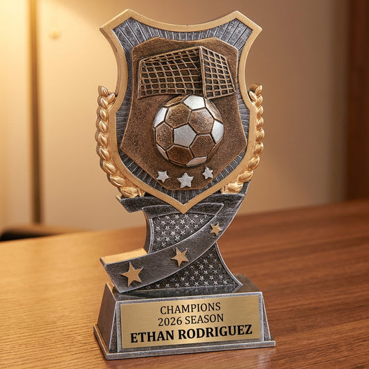 Personalized Soccer Trophy 6" - Custom Engraved SA for Team, Coach & MVP - View 2