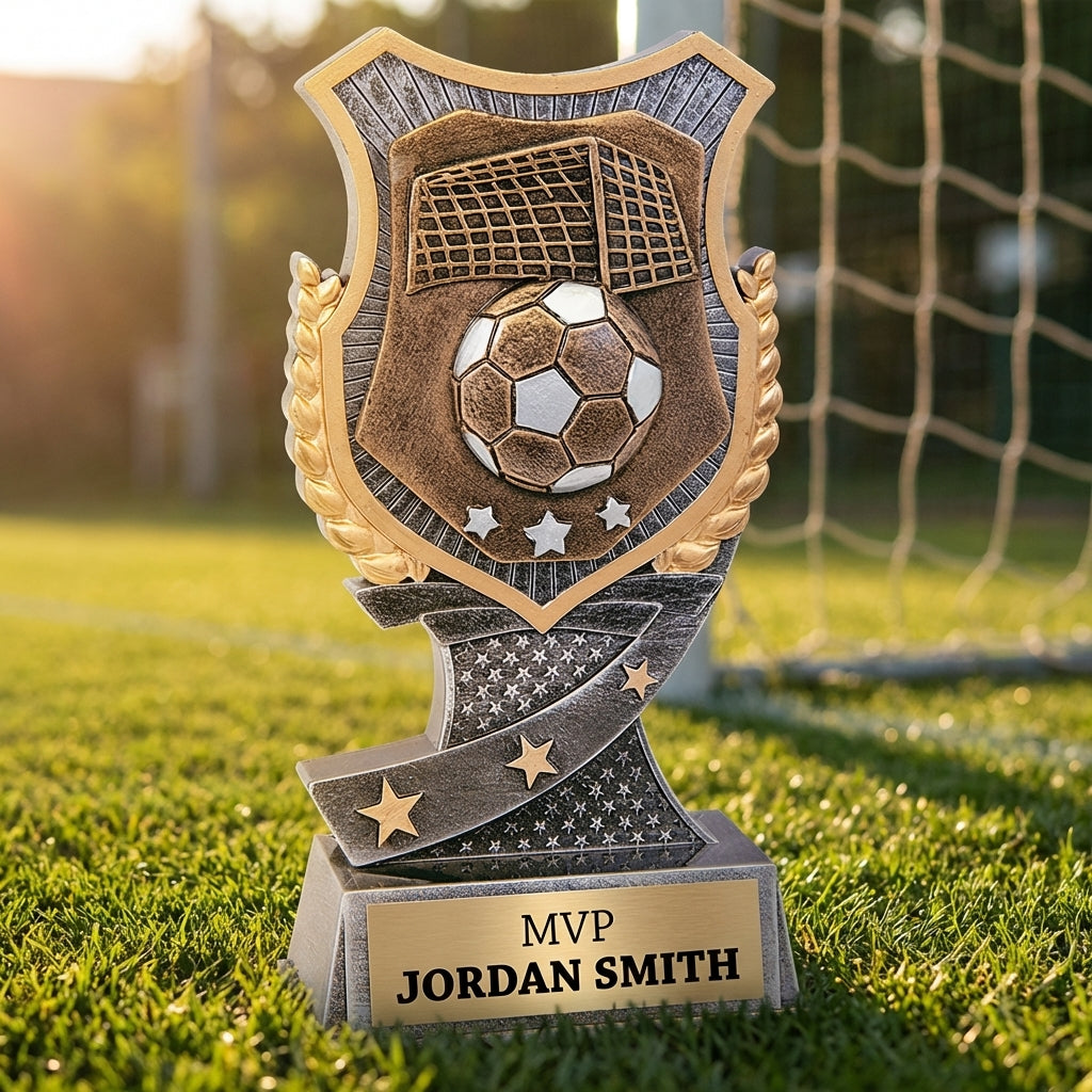 Personalized Soccer Trophy 6" - Custom Engraved SA for Team, Coach & MVP - View 3