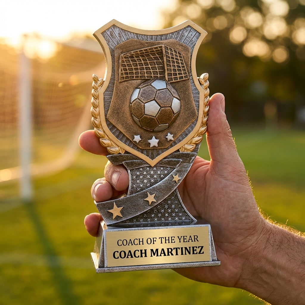 Personalized Soccer Trophy 6" - Custom Engraved SA for Team, Coach & MVP - View 5