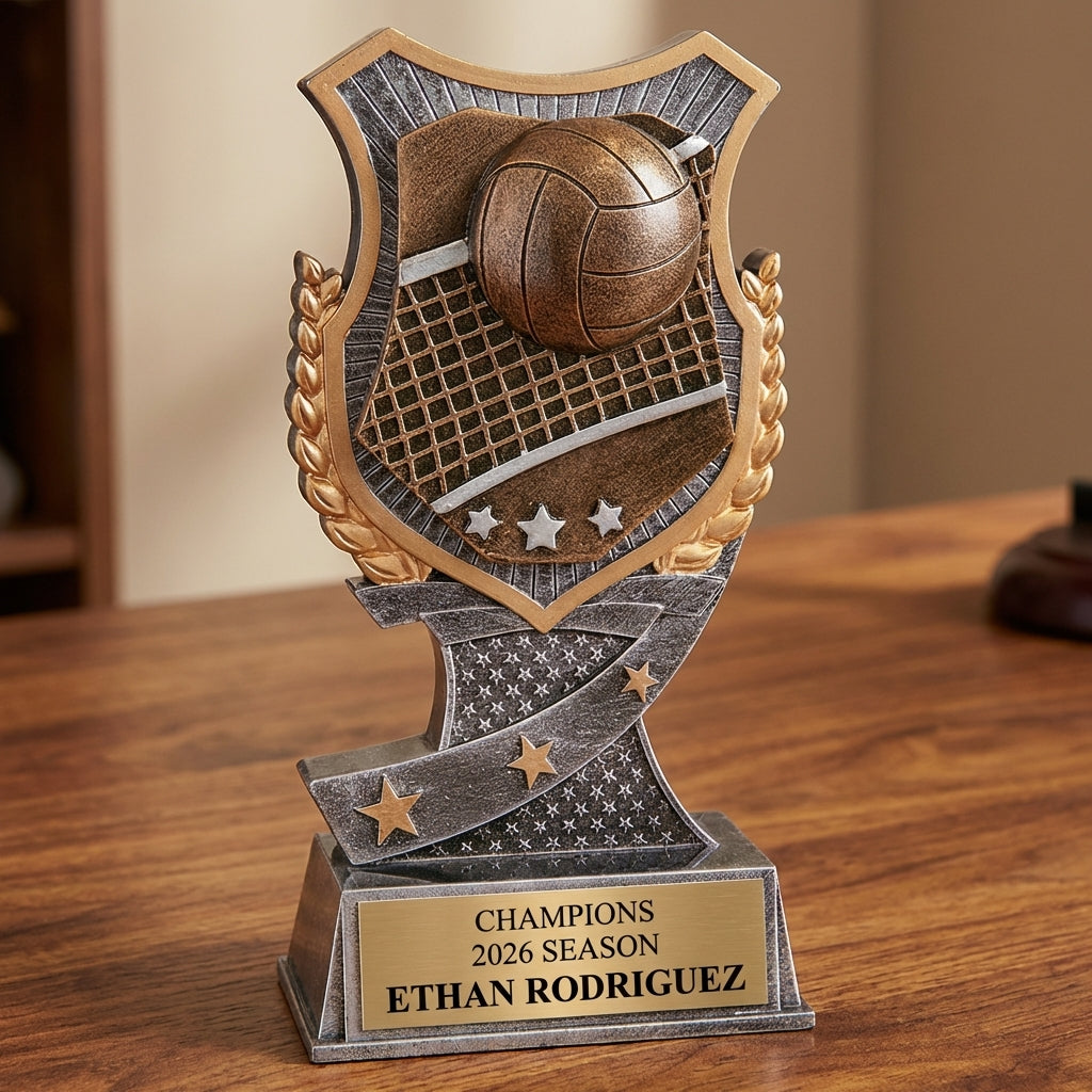 Personalized Volleyball Trophy 6" - Custom Engraved SA for Team, Coach & MVP - View 2