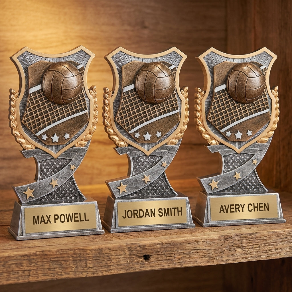 Personalized Volleyball Trophy 6" - Custom Engraved SA for Team, Coach & MVP - View 4
