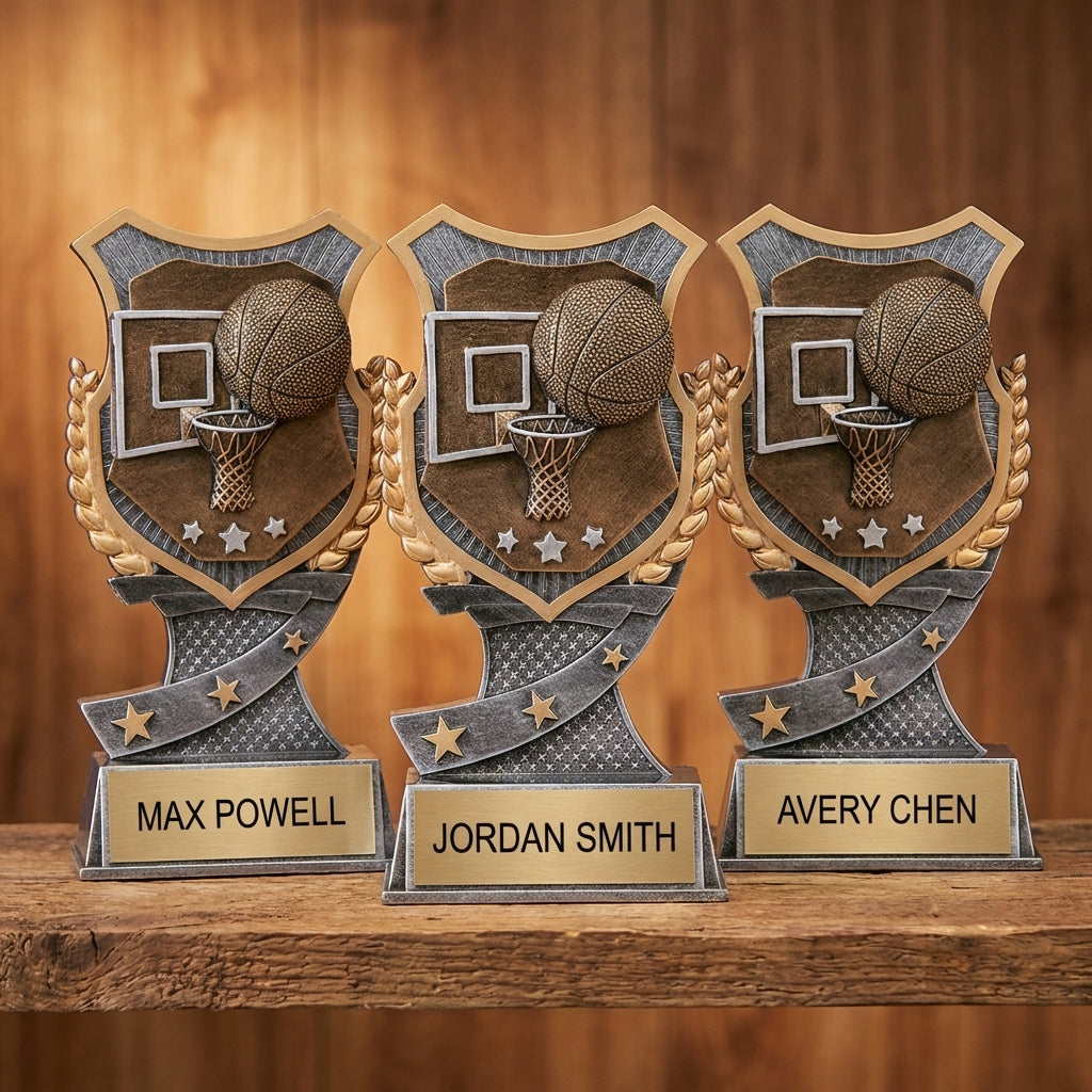 Personalized Basketball Trophy 7" - Custom Engraved SA for Team, Coach & MVP - View 4