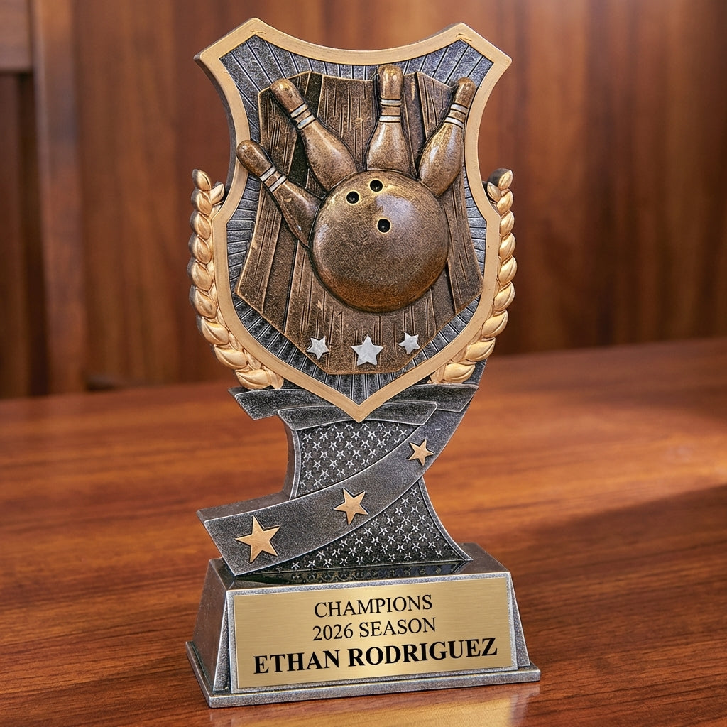 Personalized Bowling Trophy 7" - Custom Engraved SA for Team, Coach & MVP - View 2