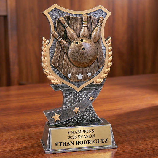 Personalized Bowling Trophy 7" - Custom Engraved SA for Team, Coach & MVP - View 2