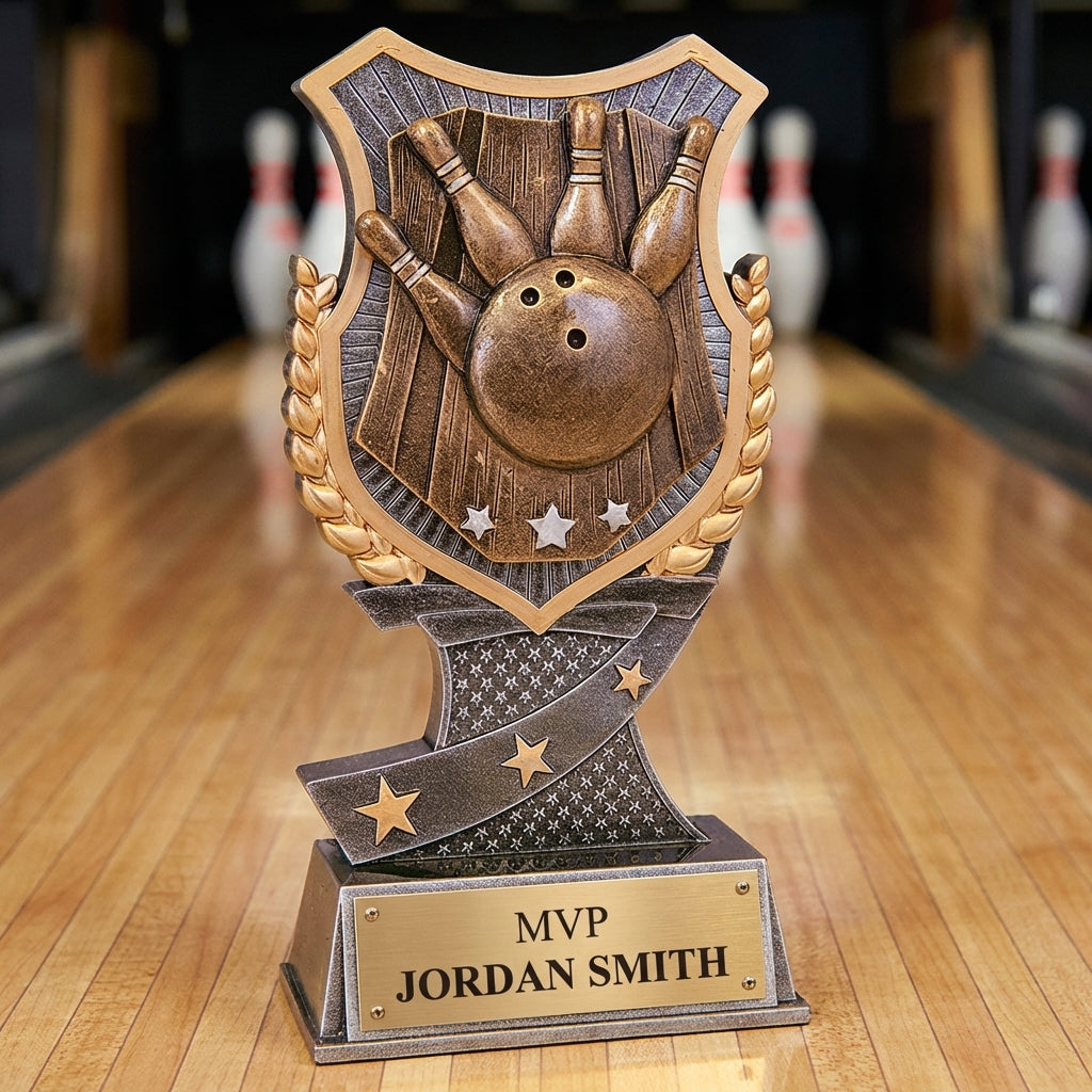 Personalized Bowling Trophy 7" - Custom Engraved SA for Team, Coach & MVP - View 3