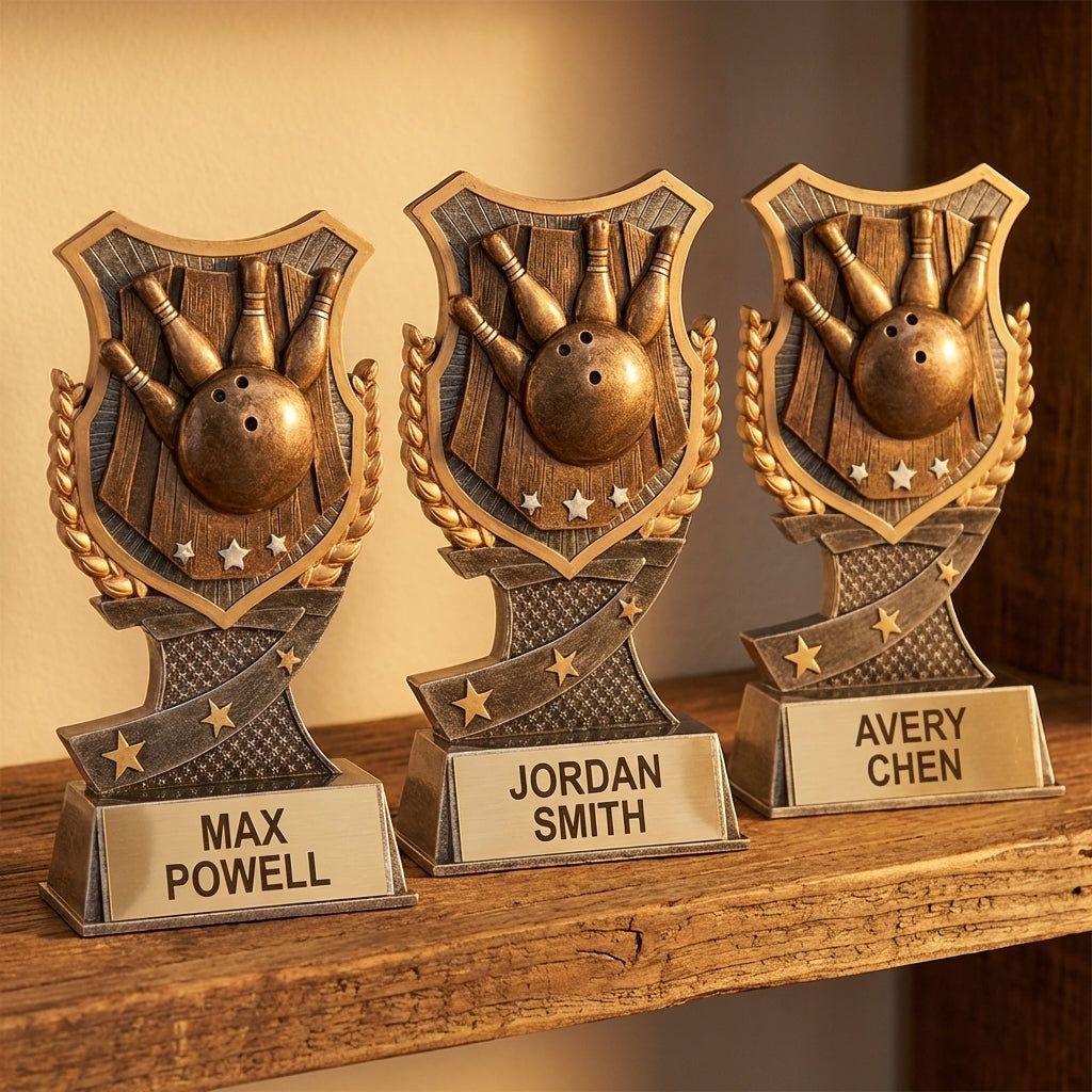 Personalized Bowling Trophy 7" - Custom Engraved SA for Team, Coach & MVP - View 4