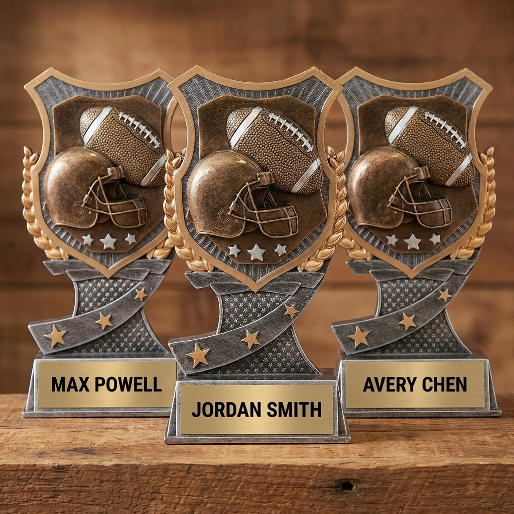 Personalized Football Trophy 7" - Custom Engraved SA for Team, Coach & MVP - View 4